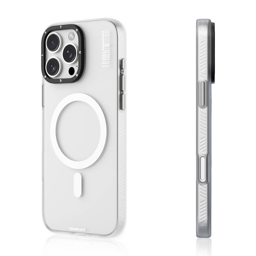 Apple iPhone 16 Pro Max Kılıf M-safe Şarj Özellikli Youngkit Hidden Sand Serisi Kapak - 3