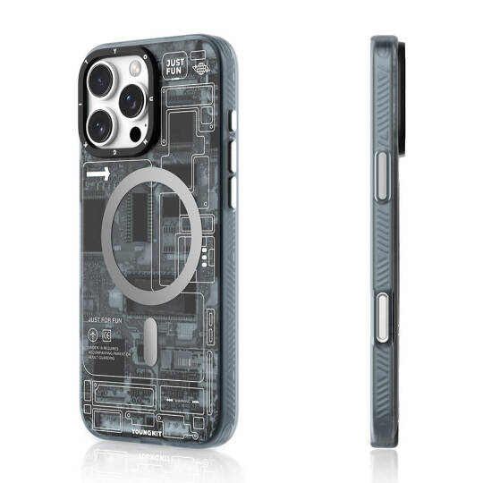 Apple iPhone 16 Pro Max Kılıf M-safe Şarj Özellikli Youngkit Technology Serisi Kapak - 6
