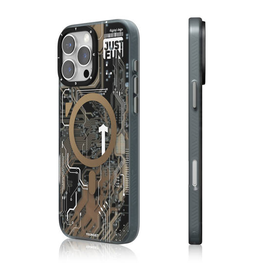 Apple iPhone 16 Pro Max Kılıf M-safe Şarj Özellikli Youngkit Technology Serisi Kapak - 7