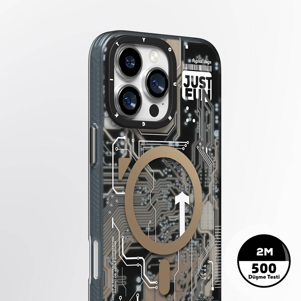 Apple iPhone 16 Pro Max Kılıf M-safe Şarj Özellikli Youngkit Technology Serisi Kapak - 10