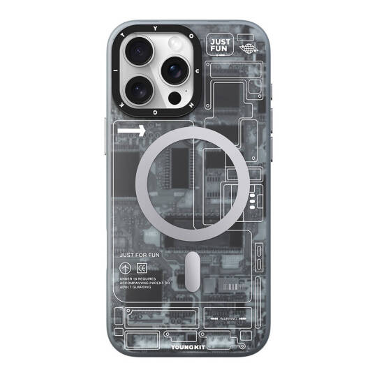 Apple iPhone 16 Pro Max Kılıf M-safe Şarj Özellikli Youngkit Technology Serisi Kapak - 2