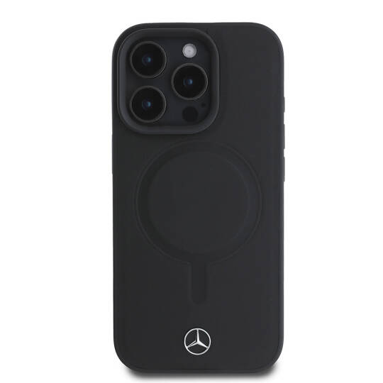 Apple iPhone 16 Pro Max Kılıf Mercedes Benz M-safe Şarj Özellikli Yumuşak Deri Orjinal Lisanslı Kapak - 4