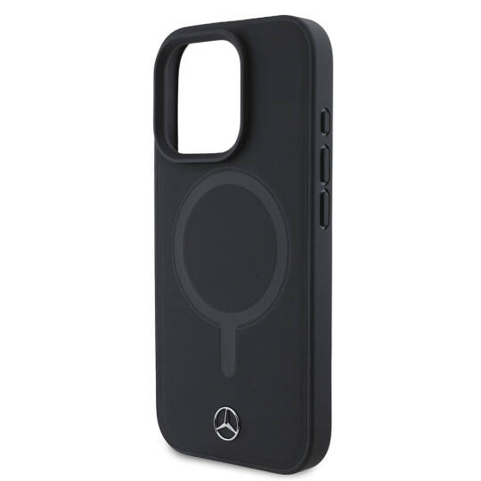 Apple iPhone 16 Pro Max Kılıf Mercedes Benz M-safe Şarj Özellikli Yumuşak Deri Orjinal Lisanslı Kapak - 7