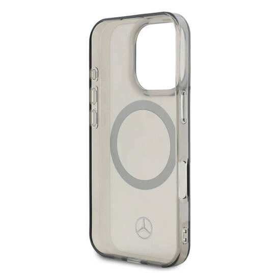 Apple iPhone 16 Pro Max Kılıf Mercedes Benz Orjinal Lisanslı M-safe Şarj Özellikli Saydam Yüzey Silver Ring Kapak - 8