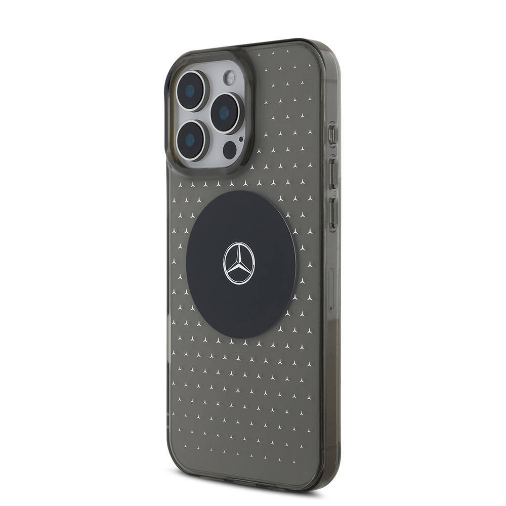 Apple iPhone 16 Pro Max Kılıf Mercedes Benz Orjinal Lisanslı M-safe Şarj Özellikli Yıldız Desenli Transparan Kapak - 2