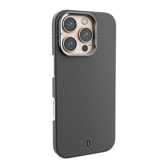 Apple iPhone 16 Pro Max Kılıf Wiwu DCC-208 M-safe Şarj Özellikli Kamera Standlı Aramid Fiber Tasarım Kapak - 8