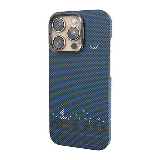 Apple iPhone 16 Pro Max Kılıf Wiwu DCC-209 M-safe Şarj Özellikli Kamera Standlı Aramid Fiber Tasarım Kapak - 5
