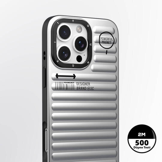 Apple iPhone 16 Pro Max M-safe Şarj Özellikli Kılıf Mat Renkli Tasarım Youngkit Original Serisi Kapak - 8
