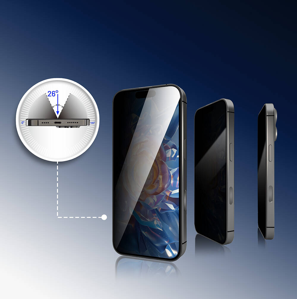 Apple iPhone 16 Pro Max Mohseven Pure Safir Coating HD 3D Glue Temperli Cam Ekran Koruyucu - 16