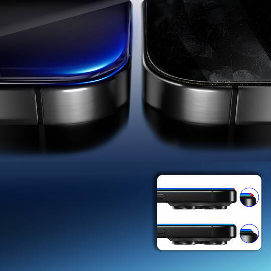 Apple iPhone 16 Pro Max Mohseven Safir Coating HD 3D Glue Temperli Cam Ekran Koruyucu - 10