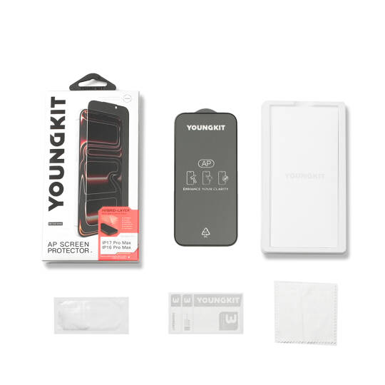 Apple iPhone 16 Pro Max Youngkit 2.5D Parmak İzi Bırakmayan 0.33mm Privacy Temperli Cam Ekran Koruyucu - 5