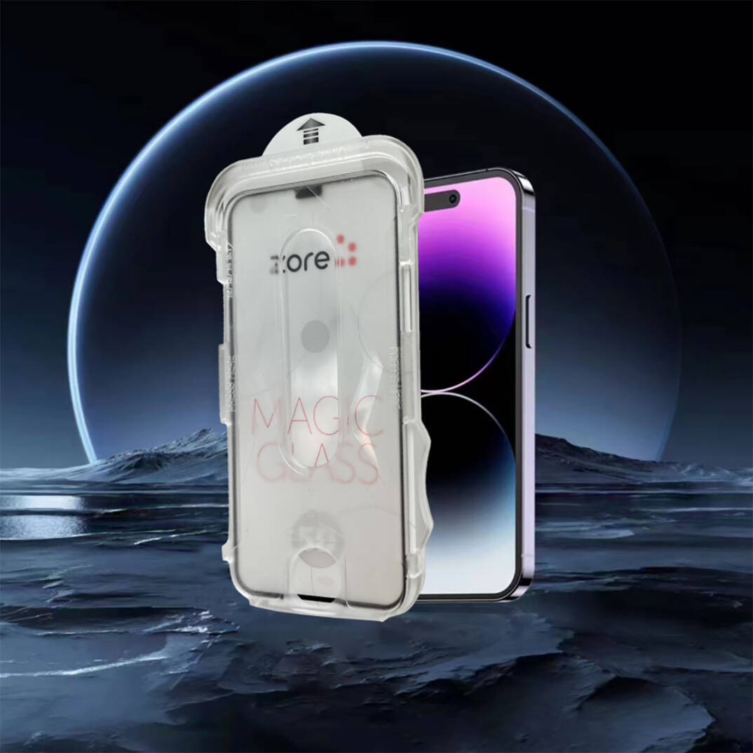 Apple iPhone 16 Pro Zore Kolay Uygulama Aparatlı 5D Magic Glass Cam Ekran Koruyucu - 6