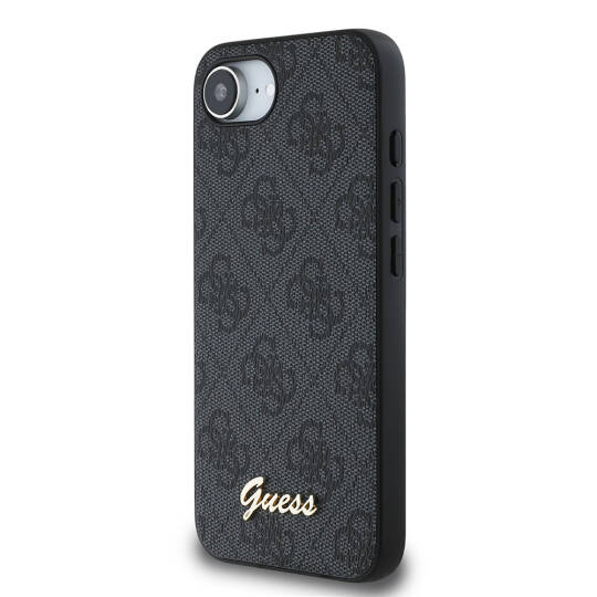 Apple iPhone 16E Kılıf Guess Orjinal Lisanslı 4G Desenli Script Metal Logolu Kapak - 4