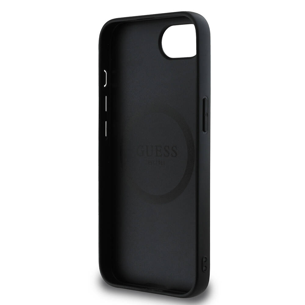 Apple iPhone 16E Kılıf Guess Orjinal Lisanslı 4G Desenli Script Metal Logolu Kapak - 9