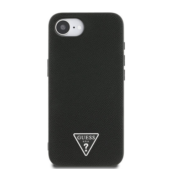 Apple iPhone 16E Kılıf Guess Orjinal Lisanslı M-safe Şarj Özellikli Grained Triangle Kapak - 4