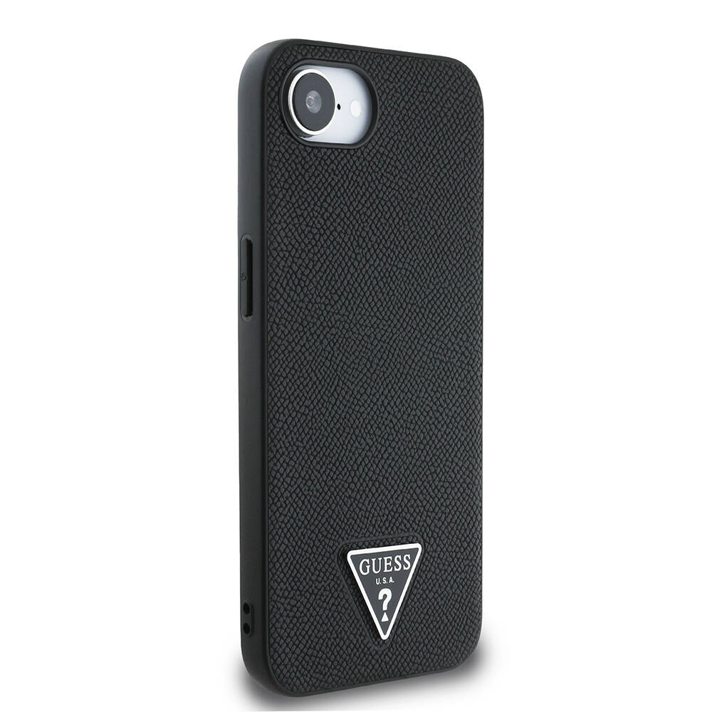 Apple iPhone 16E Kılıf Guess Orjinal Lisanslı M-safe Şarj Özellikli Grained Triangle Kapak - 5