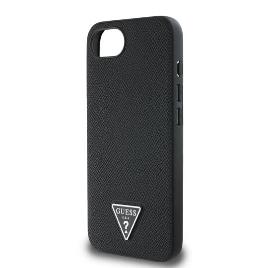 Apple iPhone 16E Kılıf Guess Orjinal Lisanslı M-safe Şarj Özellikli Grained Triangle Kapak - 7