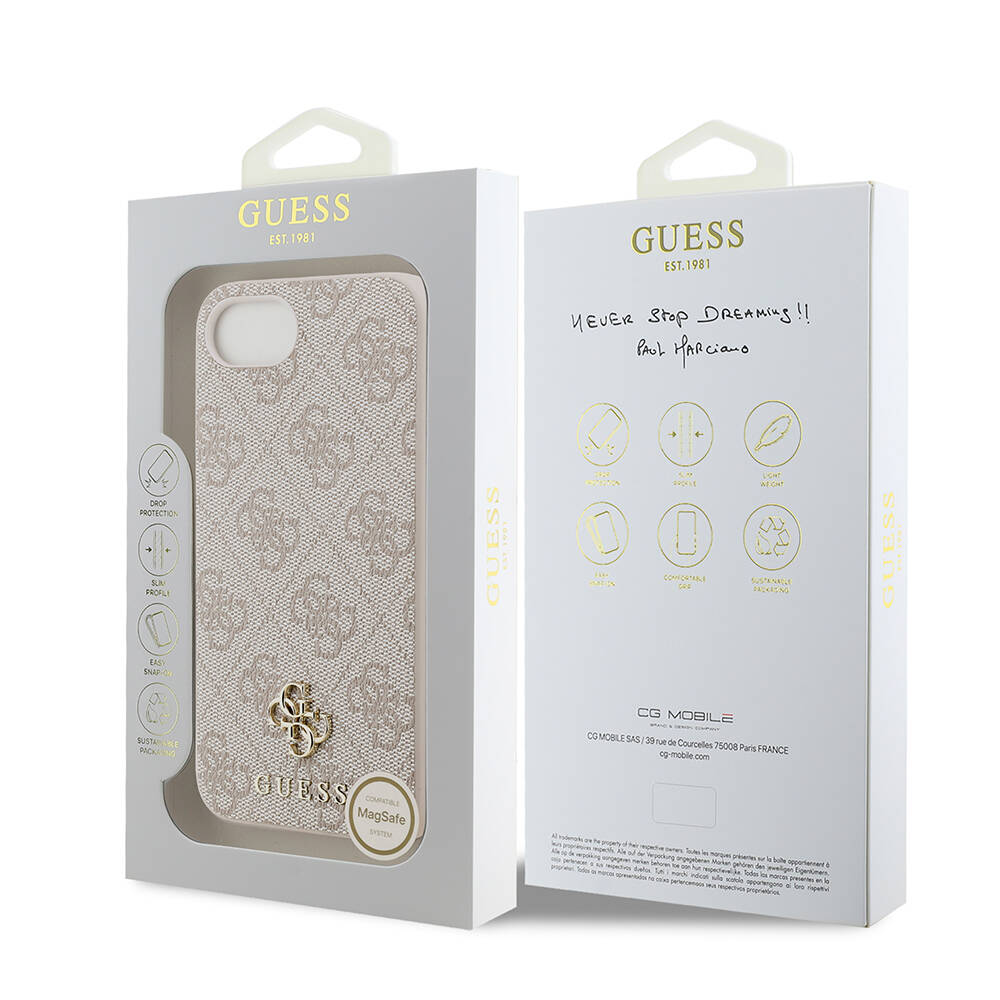Apple iPhone 16E Kılıf Guess Orjinal Lisanslı M-safe Şarj Özellikli Small 4G Classic Kapak - 10