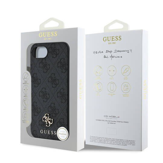 Apple iPhone 16E Kılıf Guess Orjinal Lisanslı M-safe Şarj Özellikli Small 4G Classic Kapak - 17