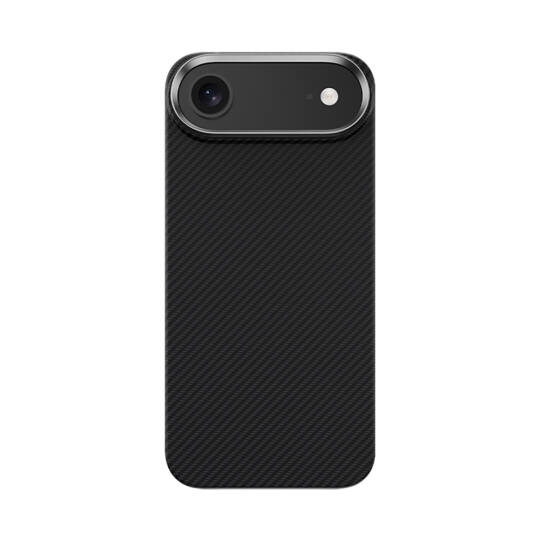 Apple iPhone 17 Air Kılıf Benks M-safe Şarj Özellikli Metal Kamera Çerçeveli Magnetik ArmorAir 600D Kevlar Karbon Fiber Kapak - 2