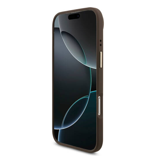 Apple iPhone 17 Air Kılıf Guess Orjinal Lisanslı M-safe Şarj Özellikli Gold Metal Kamera Çerçeveli Taşlı 4G Logolu Kapak - 7