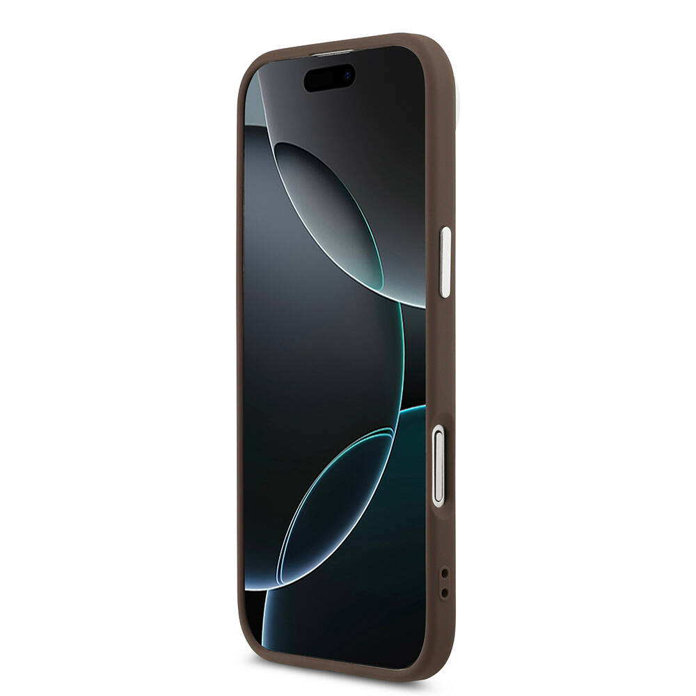 Apple iPhone 17 Air Kılıf Guess Orjinal Lisanslı M-safe Şarj Özellikli Klasik Yazı Logolu PU Deri Kapak - 7