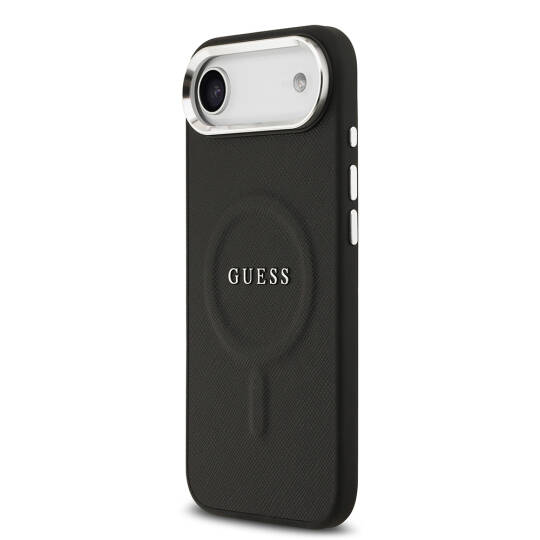 Apple iPhone 17 Air Kılıf Guess Orjinal Lisanslı M-safe Şarj Özellikli Klasik Yazı Logolu PU Deri Kapak - 10