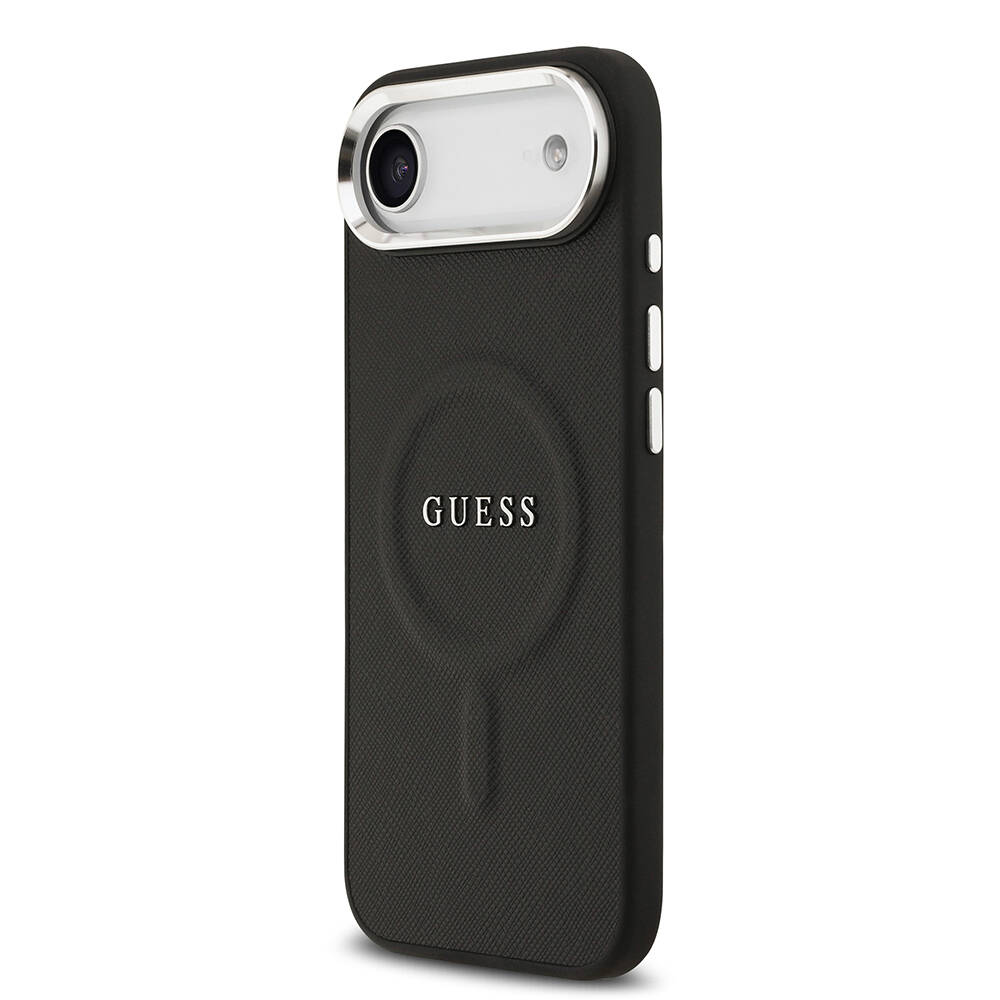 Apple iPhone 17 Air Kılıf Guess Orjinal Lisanslı M-safe Şarj Özellikli Klasik Yazı Logolu PU Deri Kapak - 10