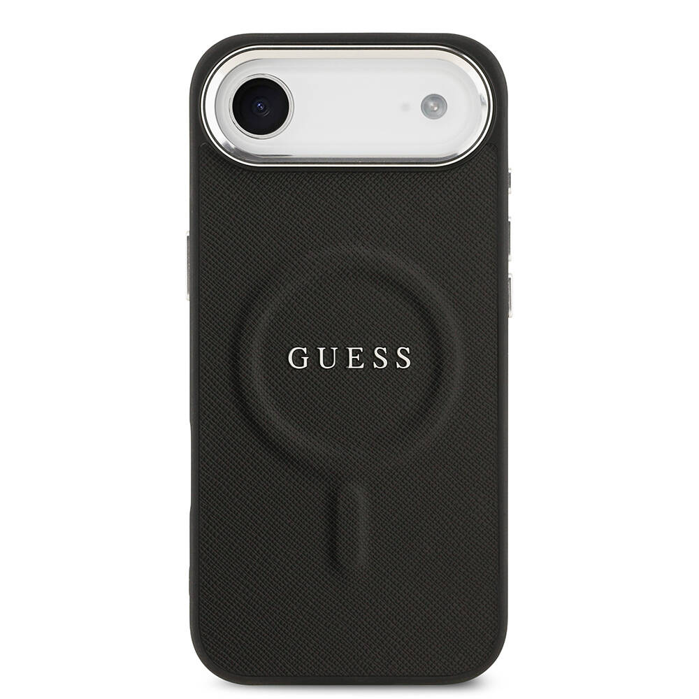 Apple iPhone 17 Air Kılıf Guess Orjinal Lisanslı M-safe Şarj Özellikli Klasik Yazı Logolu PU Deri Kapak - 11