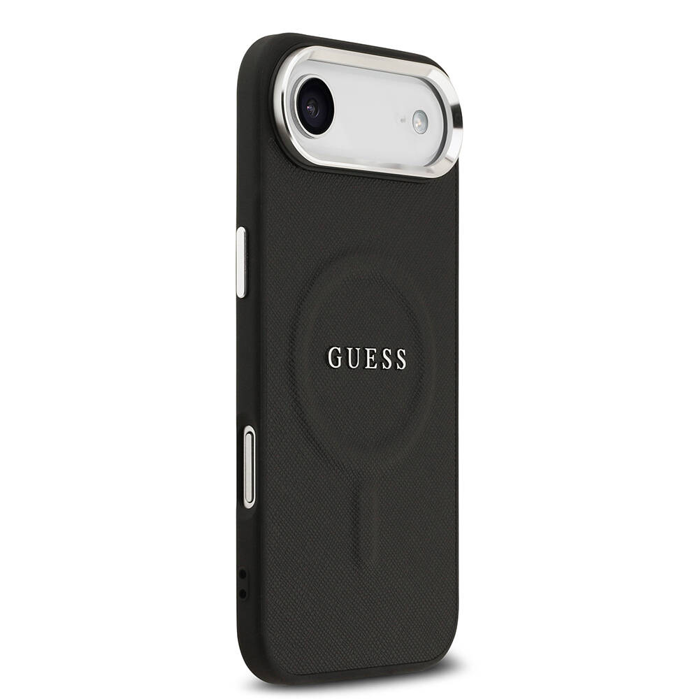 Apple iPhone 17 Air Kılıf Guess Orjinal Lisanslı M-safe Şarj Özellikli Klasik Yazı Logolu PU Deri Kapak - 12