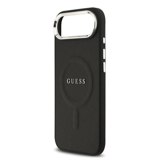 Apple iPhone 17 Air Kılıf Guess Orjinal Lisanslı M-safe Şarj Özellikli Klasik Yazı Logolu PU Deri Kapak - 14