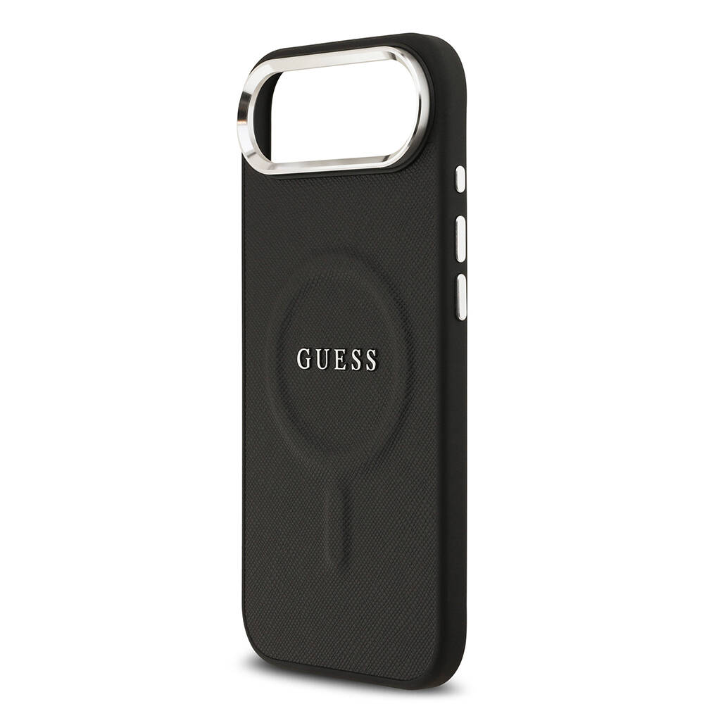 Apple iPhone 17 Air Kılıf Guess Orjinal Lisanslı M-safe Şarj Özellikli Klasik Yazı Logolu PU Deri Kapak - 14