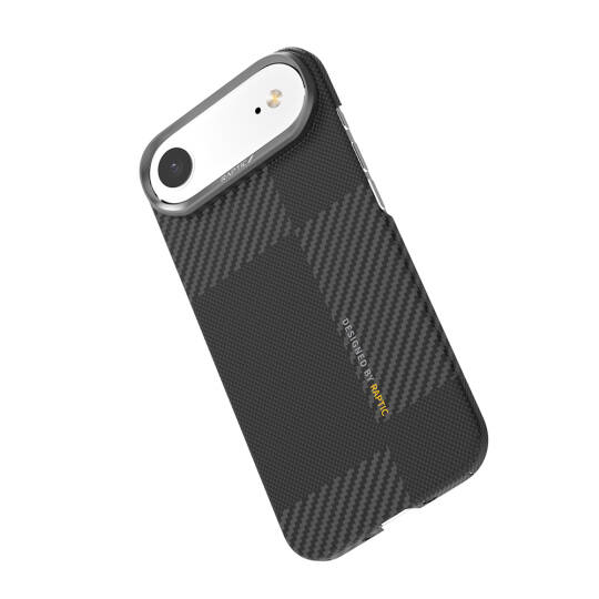 Apple iPhone 17 Air Kılıf M-safe Şarj Özellikli 600D Metal Kamera Çerçeveli Raptic Aramid Karbon Fiber Geotik Serisi Kapak - 6