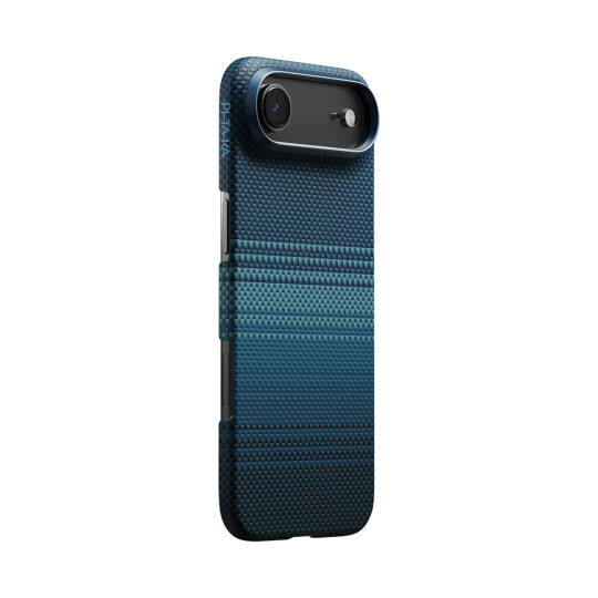 Apple iPhone 17 Air Kılıf M-safe Şarj Özellikli Aramid Karbon Fiber Pitaka Tactile Woven Sunset-Moonrise Serisi Kapak - 8