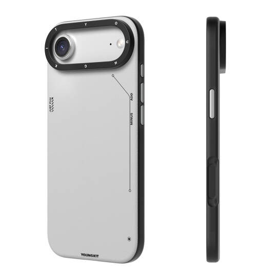 Apple iPhone 17 Air Kılıf M-safe Şarj Özellikli Basit Mat Deri Desenli Youngkit Tech Fashion Serisi Kapak - 7