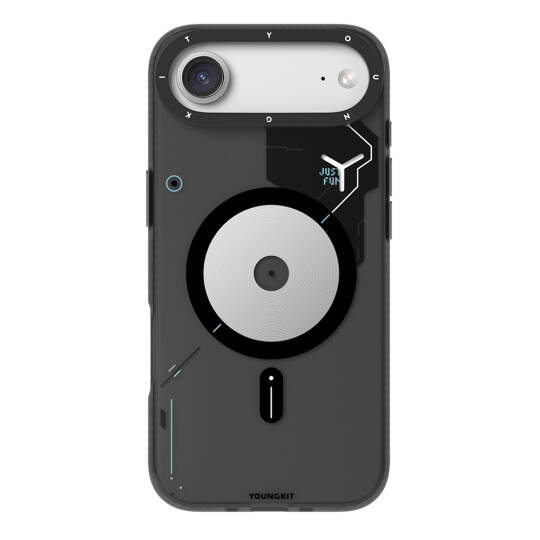Apple iPhone 17 Air Kılıf M-safe Şarj Özellikli Disk Desenli Youngkit Disc Battle Kapak - 4