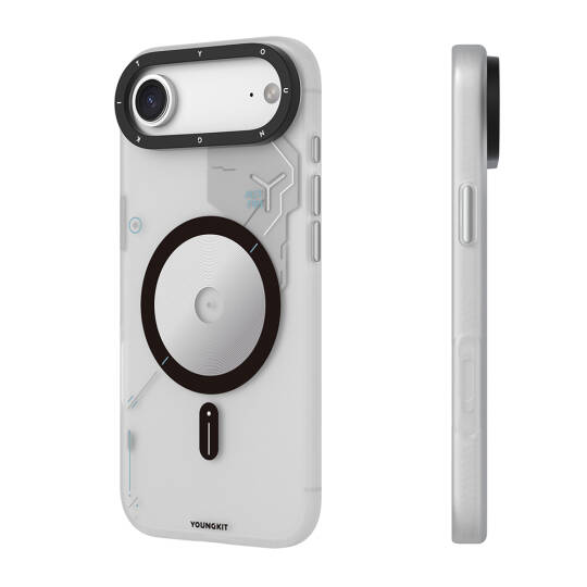 Apple iPhone 17 Air Kılıf M-safe Şarj Özellikli Disk Desenli Youngkit Disc Battle Kapak - 7