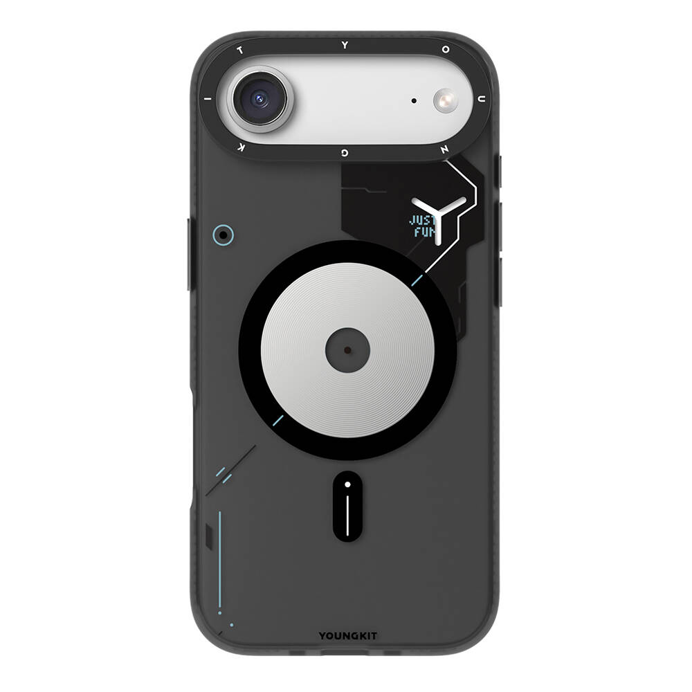 Apple iPhone 17 Air Kılıf M-safe Şarj Özellikli Disk Desenli Youngkit Disc Battle Kapak - 1