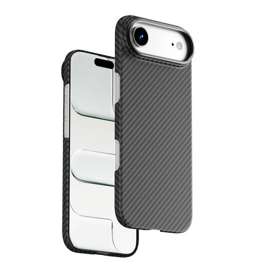 Apple iPhone 17 Air Kılıf M-safe Şarj Özellikli Kamera Standlı Wiwu DCC-206 Aramid Air Kapak - 2