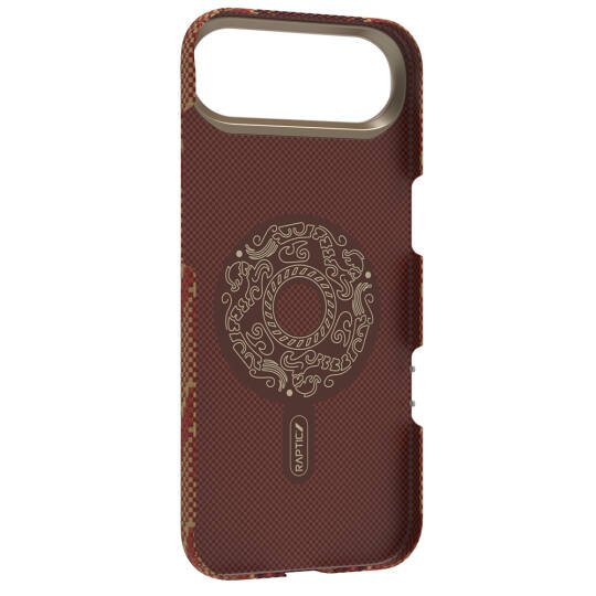 Apple iPhone 17 Air Kılıf M-safe Şarj Özellikli Raptic Aramid Skin Bionic Serisi Karbon Kapak - 4