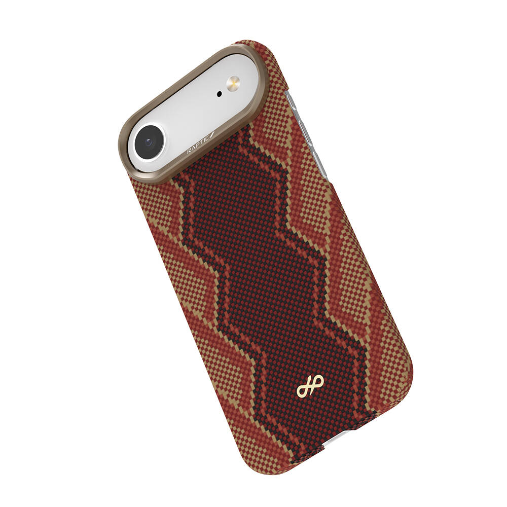 Apple iPhone 17 Air Kılıf M-safe Şarj Özellikli Raptic Aramid Skin Bionic Serisi Karbon Kapak - 6