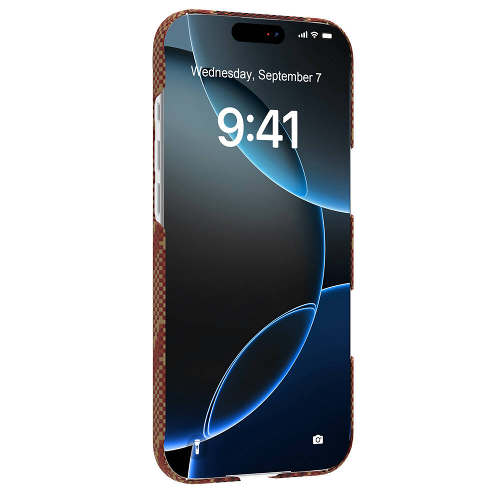 Apple iPhone 17 Air Kılıf M-safe Şarj Özellikli Raptic Aramid Skin Bionic Serisi Karbon Kapak - 9