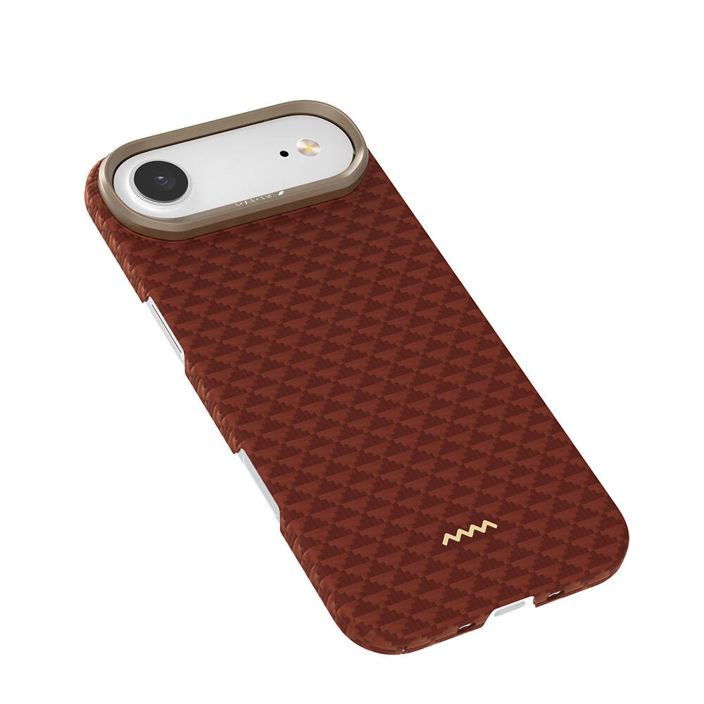 Apple iPhone 17 Air Kılıf M-safe Şarj Özellikli Raptic Aramid Skin Origin Serisi Karbon Kapak - 5