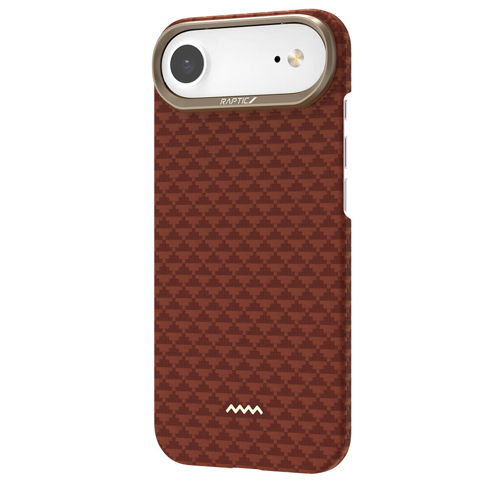 Apple iPhone 17 Air Kılıf M-safe Şarj Özellikli Raptic Aramid Skin Origin Serisi Karbon Kapak - 12