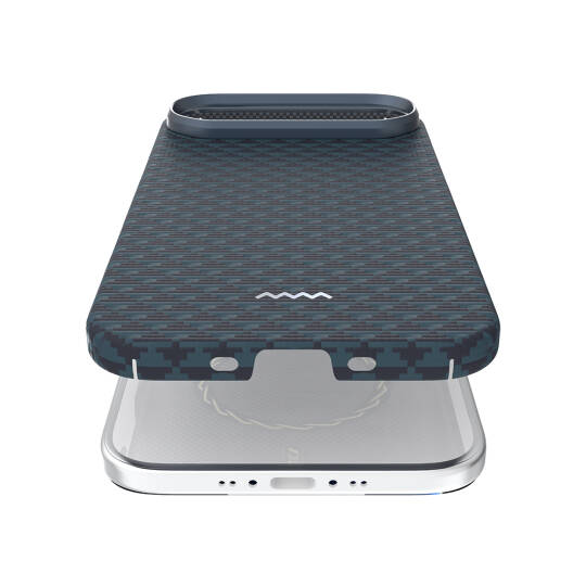 Apple iPhone 17 Air Kılıf M-safe Şarj Özellikli Raptic Aramid Skin Origin Serisi Karbon Kapak - 20