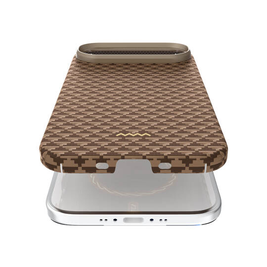 Apple iPhone 17 Air Kılıf M-safe Şarj Özellikli Raptic Aramid Skin Origin Serisi Karbon Kapak - 22
