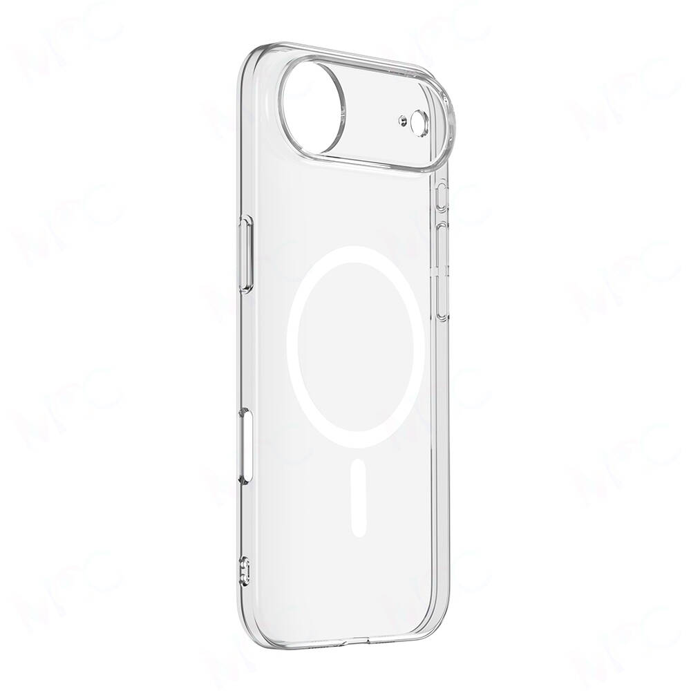 Apple iPhone 17 Air Kılıf Zore M-safe Şarj Özellikli Şeffaf Kamera Çerçeveli Porto Kapak - 3