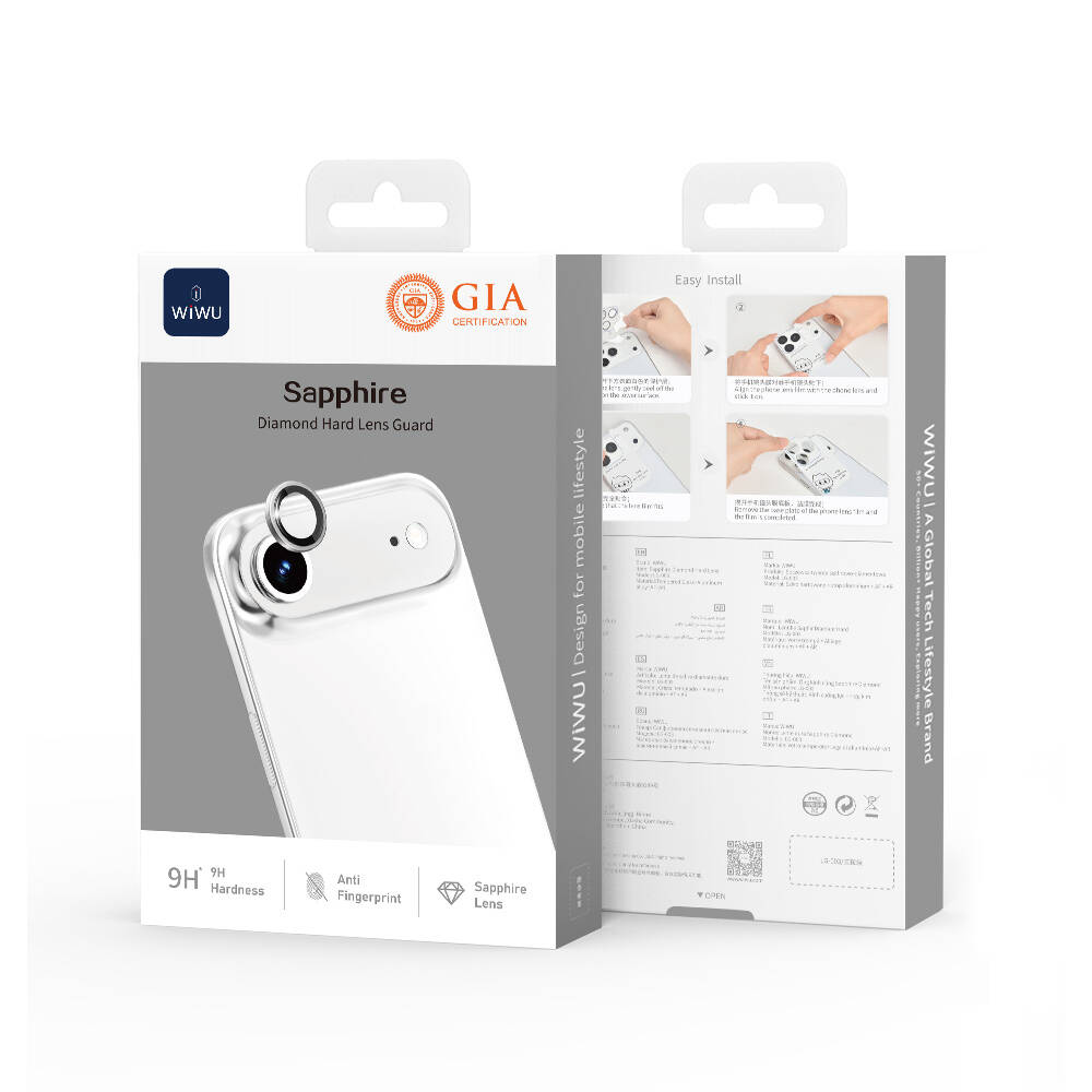 Apple iPhone 17 Air Wiwu LG-003 Lens Guard Çizilmeye Karşı Dayanıklı Safir Kamera Lens Koruyucu - 10