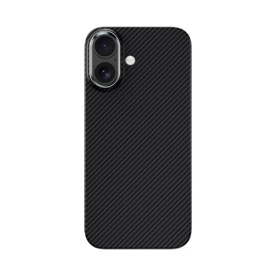 Apple iPhone 17 Kılıf Benks M-safe Şarj Özellikli Metal Kamera Çerçeveli Magnetik ArmorAir 600D Kevlar Karbon Fiber Kapak Siyah