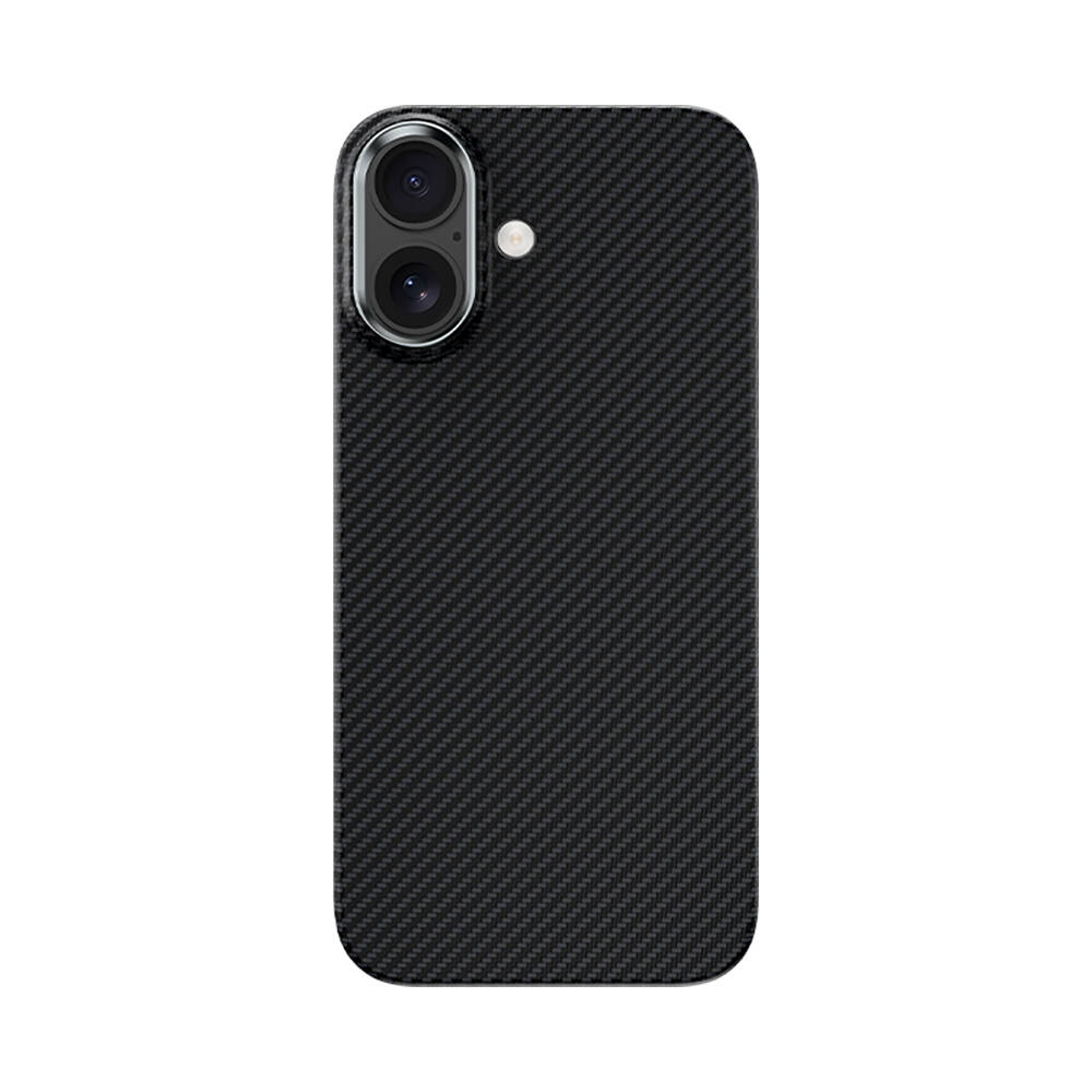 Apple iPhone 17 Kılıf Benks M-safe Şarj Özellikli Metal Kamera Çerçeveli Magnetik ArmorAir 600D Kevlar Karbon Fiber Kapak - 1